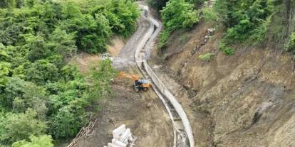 Trabzon'da Zuzula Deresi'nde taşkın kontrol inşaatında sona gelindi
