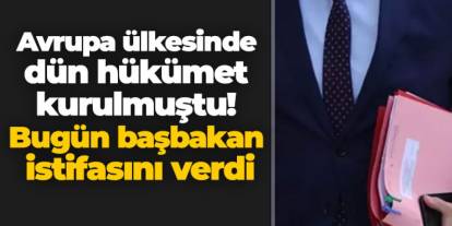 Avrupa ülkesinde dün hükümet kurulmuştu! Bugün istifasını verdi