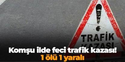 Giresun'da feci trafik kazası! 1 ölü 1 yaralı